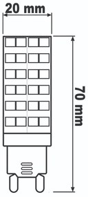 LED žiarovka G9 kapsula 10W = 75W 970lm 3000K Warm 360° LUMILED