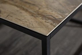 Konferenčný stolík Symbiosis 100cm mramorový vzhľad keramika