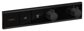 Hansgrohe RainSelect, batéria pod omietku na 2 spotrebiče, čierna matná, HAN-15380670
