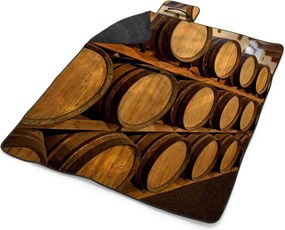 Sablio Plážová deka Drevené sudy: 200x140 cm