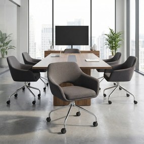 Konferenčná stolička VISTA, tmavo sivá