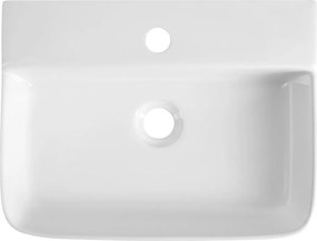 Aqualine Aqualine, CRISTY keramické umývadlo 45x34cm, biela lesklá, NP381