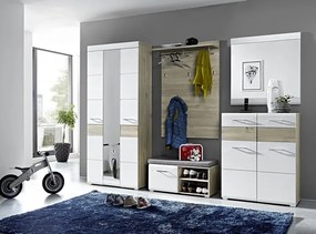 Skriňa Funny, dub strieborný/biela