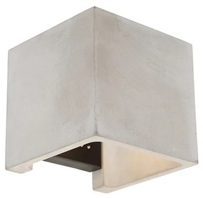 Rustikálna štvorcová nástenná lampa z betónu - Alban
