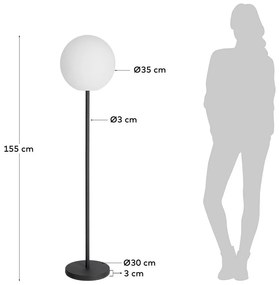 Záhradné svietidlo Kave Home Dinesh, výška 155 cm