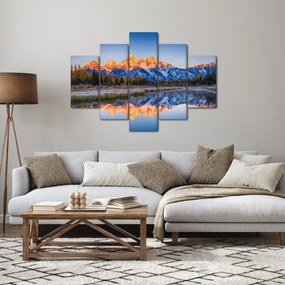 Obraz zasnežených horských štítov (150x105 cm)