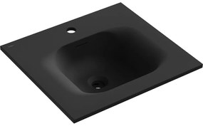 Mexen Vela, umývadlo zapustené do dosky, 51 × 46,5 cm, čierna matná, 25235071