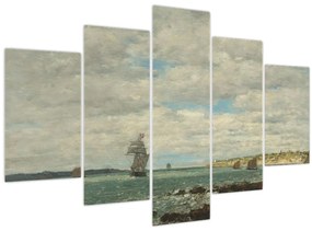 Obraz - Eugène Boudin, Coast of Brittany, reprodukcia (150x105 cm)