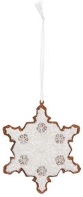 Závesná dekorácia perníková vločka Frosted Ginger - 9*1*10 cm