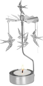 Pluto Design Rotujúci svietnik Swallow Silver