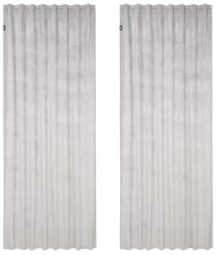 Looks by Wolfgang Joop Zamatový záves, 135 x 245 cm, 2 kusy (bledosivá) (100390451)