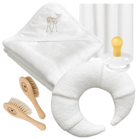 Detská súprava s uterákom biela