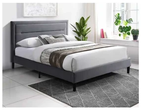 Posteľ Lune Velvet 160 cm, sivá