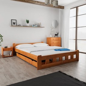 Posteľ Naomi zvýšená 160 x 200 cm, jelša Rošt: Bez roštu, Matrac: Matrac COCO MAXI 20 cm