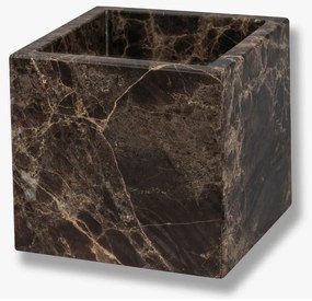 Tmavohnedý mramorový kúpeľňový organizér na vatové tampony Marble – Mette Ditmer Denmark