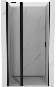 Mexen MIST, 1-krídlové sprchové dvere (1d+1s) 85x200 cm, 6mm číre sklo, čierny profil, 8A4-085-000-70-00