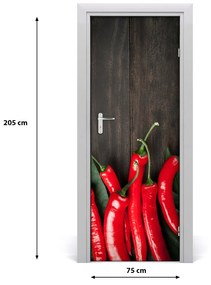 Fototapeta na dvere samolepiace chilli 75x205 cm