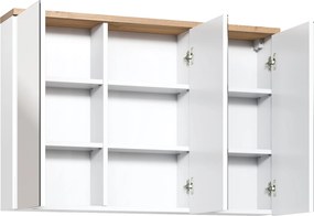 Comad Zrkadlová skrinka bez osvetlenia Bali White 100 biela/dub wotan