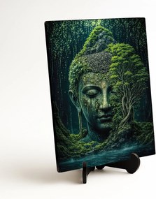 DUBLEZ | Drevený obraz Buddhu - Zrodený z lesa