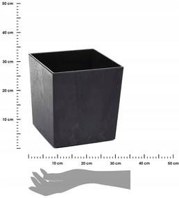 Kvetináč Flore 25x25 cm čierny betón