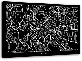 Obraz na plátně Mapa města Řím - 120x80 cm