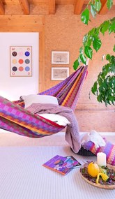 La Siesta FLORA KINGSIZE PATTERN - hojdacia sieť s dlhou životnosťou a vysokou nosnosťou, 100 % organická bavlna