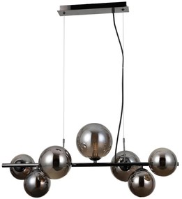 ITALUX PND-406007-7A-BCR - Luster na lanku CANELLO 7xG9/5W/230V čierna