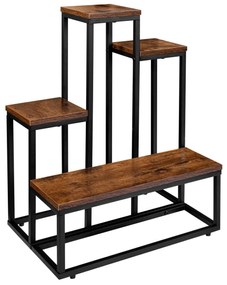 Kvetinový stojan ANTIRES hnedý/čierny