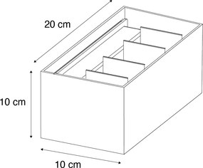 Vonkajšia nástenná lampa čierna so zlatom vrátane LED 4-svetlo IP54 - Edwin