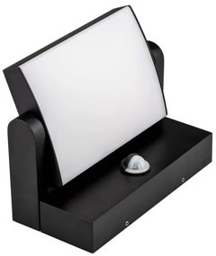 LED Vonkajšie nástenné svietidlo so senzorom LED/17W/230V 4000K IP65 čierna