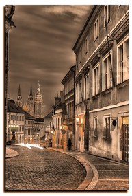 Obraz na plátne - Magické nočné staré mesto - obdĺžnik 7258FA (60x40 cm)