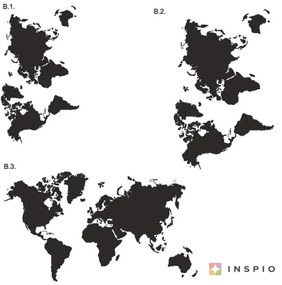 Nálepka na stenu - Mapa sveta