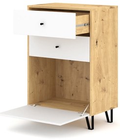 Komoda Bilbao 63,4 cm dub artisan/bílá