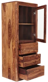 Indický nábytok - Vitrína Tina 60x150x45 indický masív palisander Natural