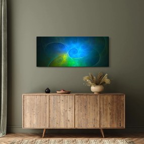Obraz modrej abstrakcie (120x50 cm)
