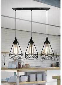 Luster na lanku GRAF 3xE27/60W/230V