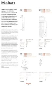 Redo 01-2034 - LED Nástenné svietidlo MADISON 4xLED/4W/230V meď