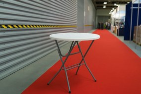 Skladací okrúhly "barový" stôl