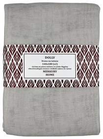 Záclona na páske Dolly polyester svetlosivá 140x180 (x2) Merkury Home