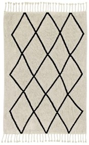 Krémový prateľný ručne tkaný bavlnený koberec 140x200 cm Bereber Beige – Lorena Canals