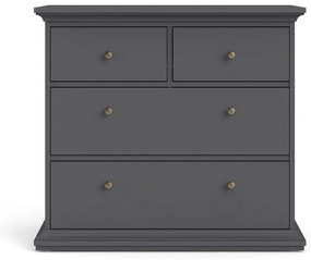 Sivá nízka komoda 96x87 cm Paris – Tvilum