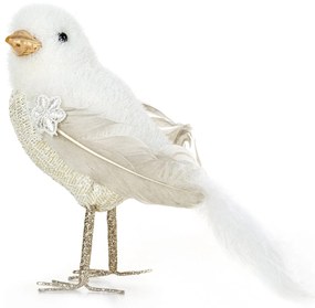 VIANOČNÁ FIGÚRKA BIRD SADA 6KS 15 CM BIELA