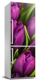 Nálepka fototapeta Fialové tulipány FridgeStick-70x190-f-89975331