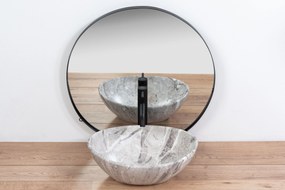Rea Sofia Light Stone, umývadlo na dosku 410x345x150 mm, imitácia kameňa-šedá, REA-U9908