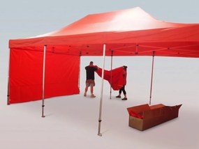 Rozkladací stan 6x4m - hliníkový hexagon, Biela