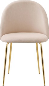 Jedálenská stolička FARGO Velvet - béžová/zlatá