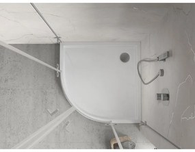 Mexen Flow+, štvrťkruhová sprchová vanička 90 x 90 cm, biela lesklá, 46Q109090H