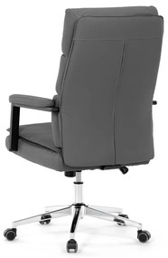 Autronic BONTEC Kancelárske kreslo, hojdací mechanizmus, šedá ekokoža, KA-D8104 GREY Farba: Šedá