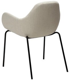 Krémové kreslo z textílie buklé Zimmer – DAN-FORM Denmark