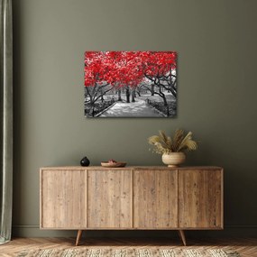 Obraz - Červené stromy, Central Park, New York (70x50 cm)